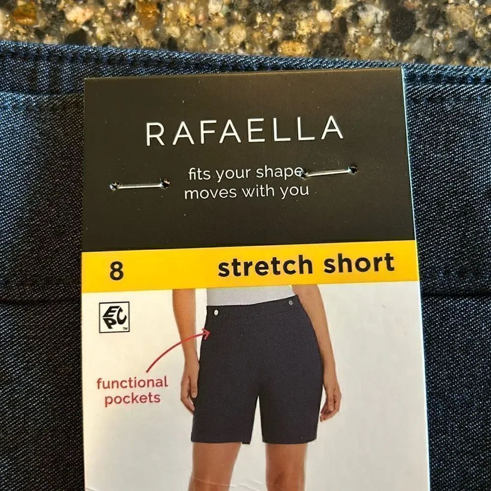 NEW Rafaella Dark Navy Stretch Shorts